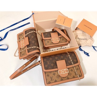 Túi Xách Nữ Lv Dauphine da thật về 3 size kèm quai xích + quai da