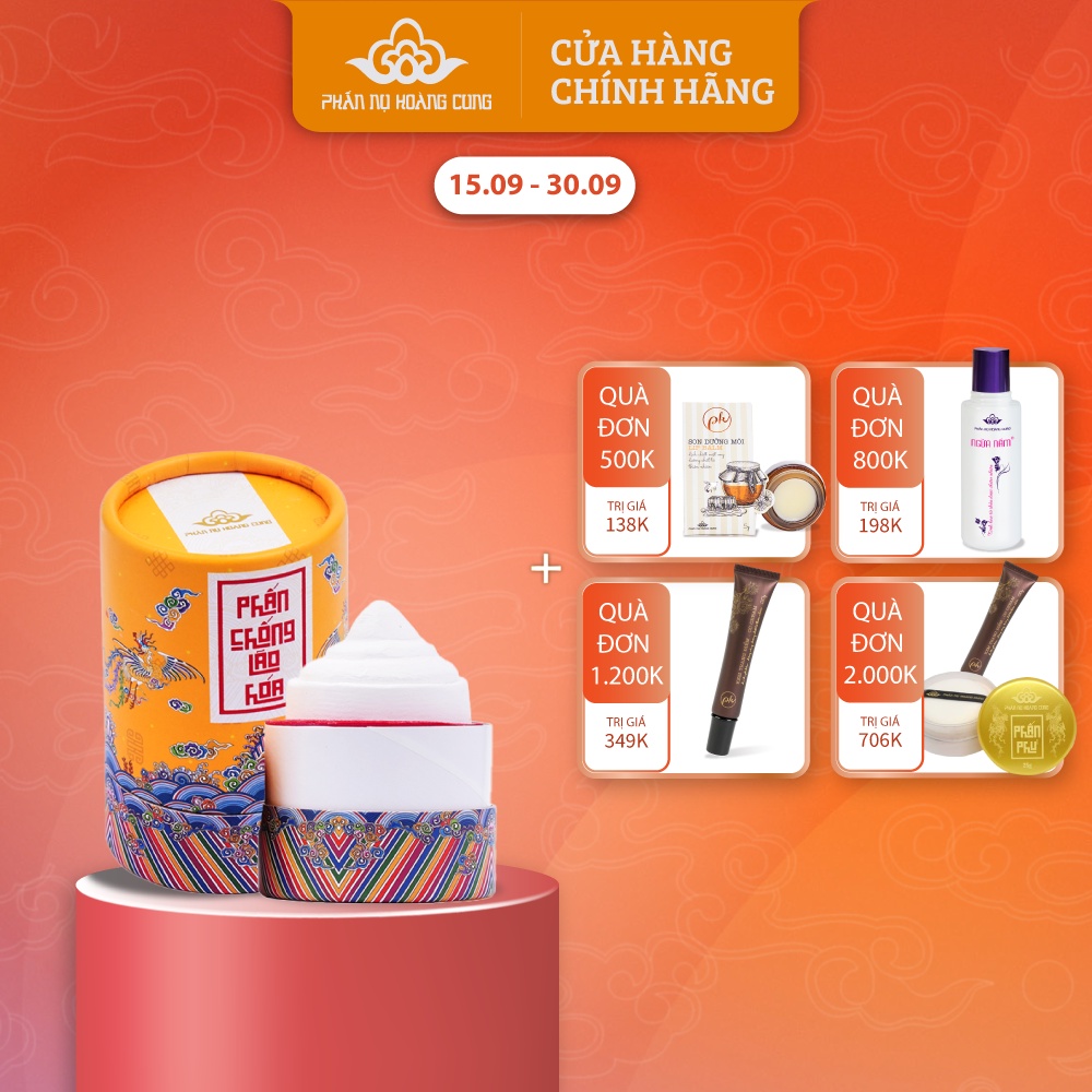 Phấn trang điểm chống lão hóa Phấn nụ Hoàng cung, dạng nụ màu trắng, giúp mịn, sáng và đều màu da