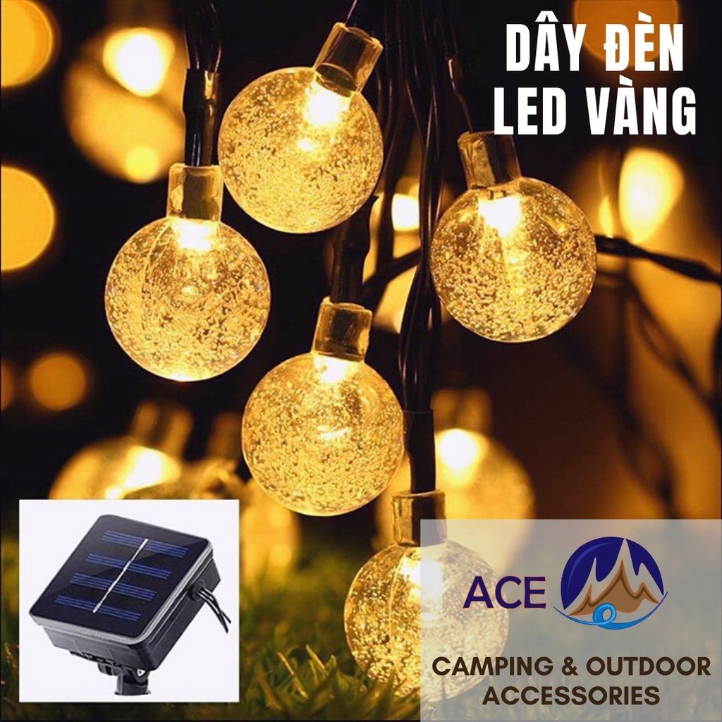 Dây đèn led vàng dã ngoại sử dụng năng lượng Mặt Trời