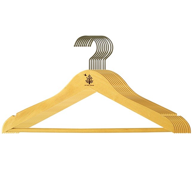 Bộ 10 cái máng áo thẳng dài GỖ ĐỨC THÀNH 08311