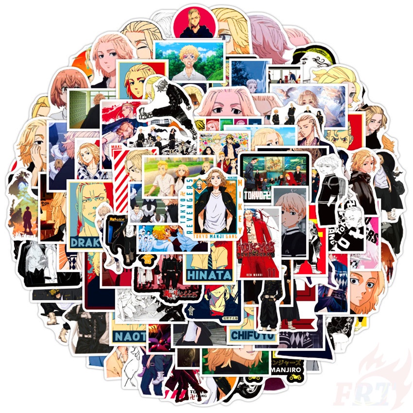 Bộ 100 miếng hình dán họa tiết tokyo revengers hỗn hợp chủ đề B trang trí laptop/ hành lý DIY