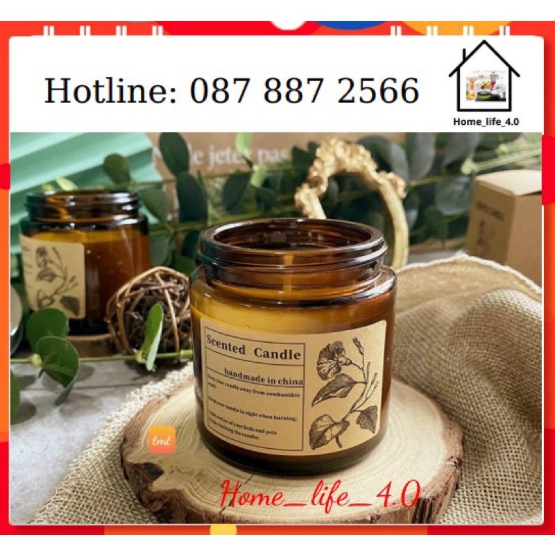 Nến thơm không khói vintage, nến thơm sáp đậu nành SCENTED CANDLE