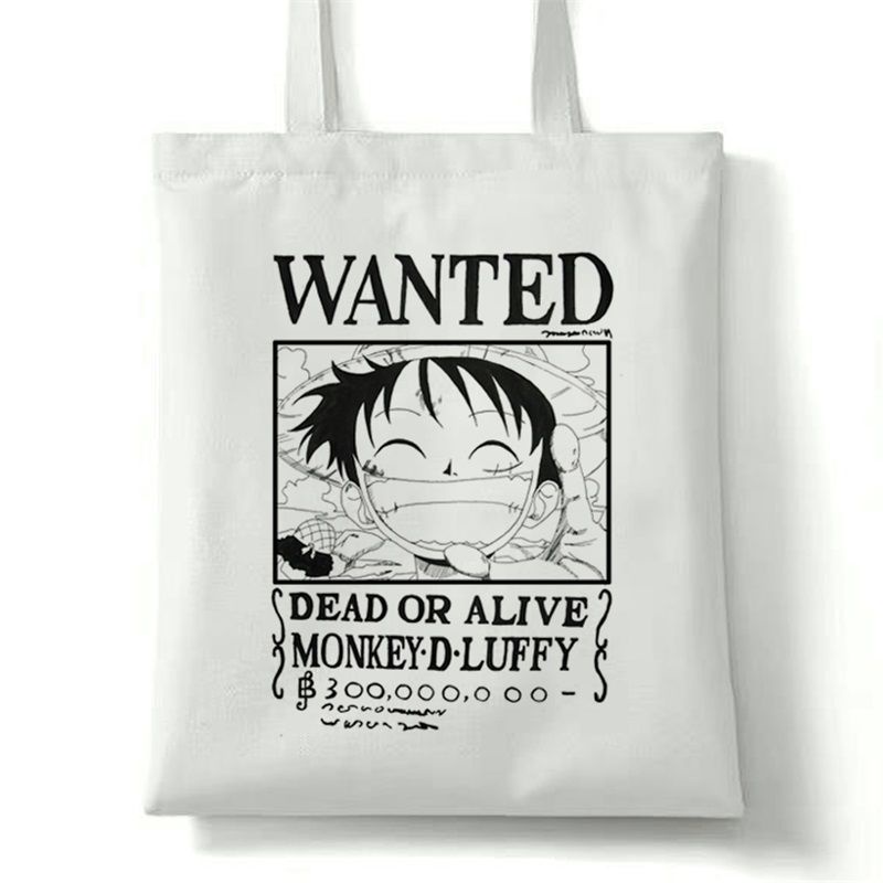 Túi Xách Canvas Cỡ Lớn Họa Tiết Anime One Piece Dành Cho Nữ