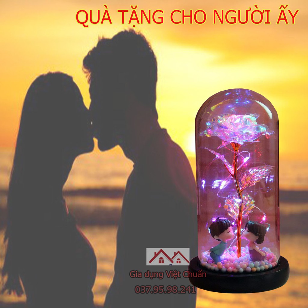 Bông hồng led phát sáng quà tặng bạn gái, hoa hồng giả quà tặng sinh nhật quà lưu niệm người yêu