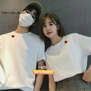 Áo đôi nam nữ cá tính trái tim, đồ đôi chụp ảnh cưới du lịch