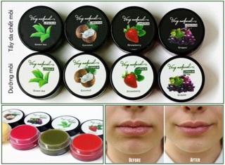 Combo tẩy tế bào chết và son dưỡng