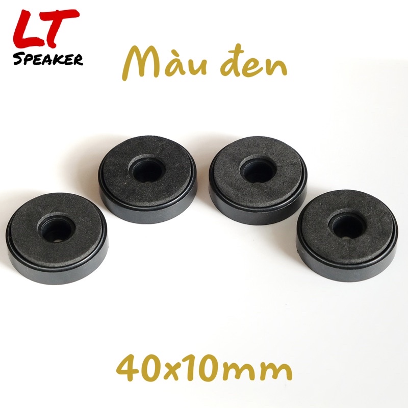 (Bộ 4 cái) Chân loa chân ampli 30mm x 8mm nhựa ABS