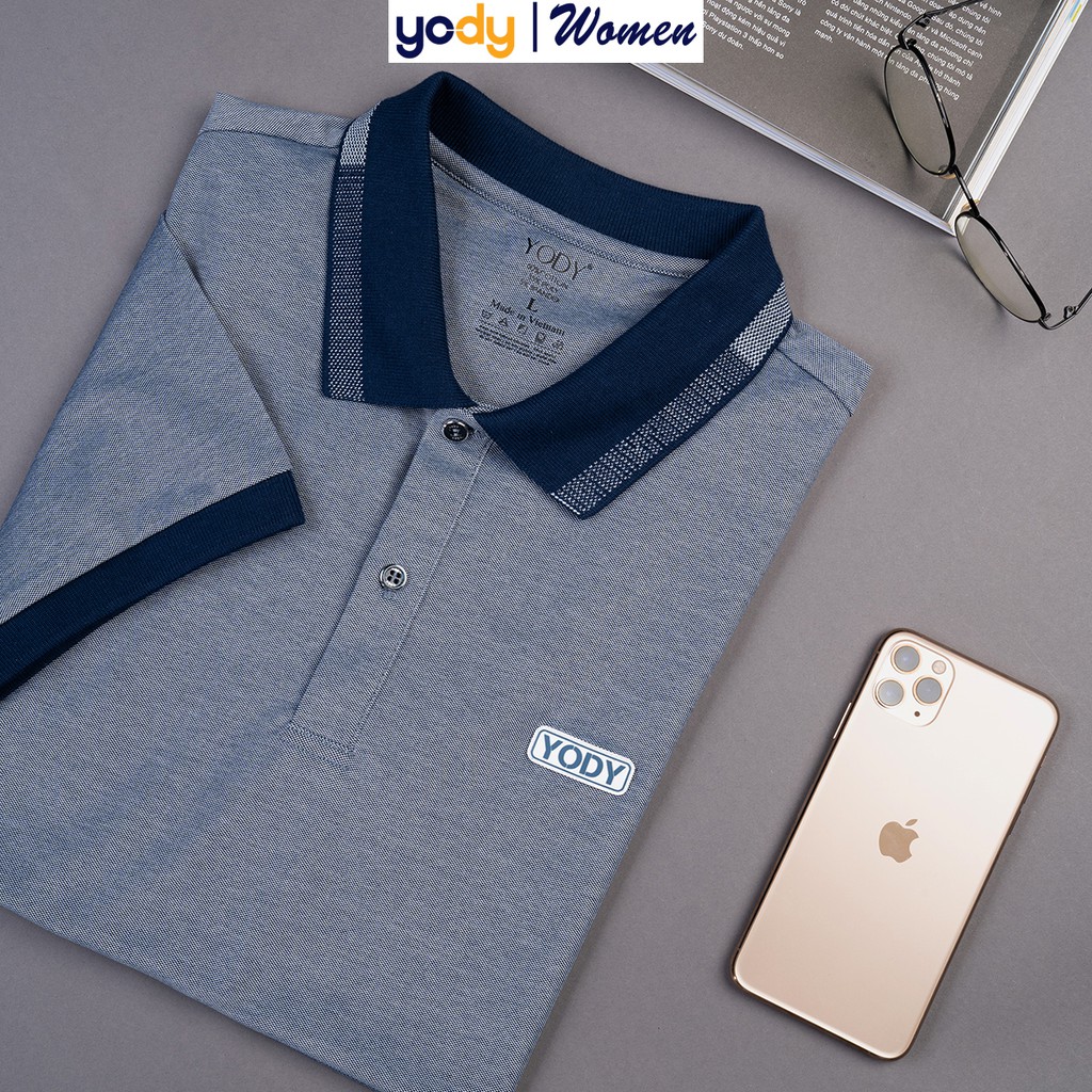 Áo phông polo nam YODY mắt chim chất thun cotton ngắn tay có cổ, đường may tỉ mỉ, không dão - SP: APM3299 | BigBuy360 - bigbuy360.vn