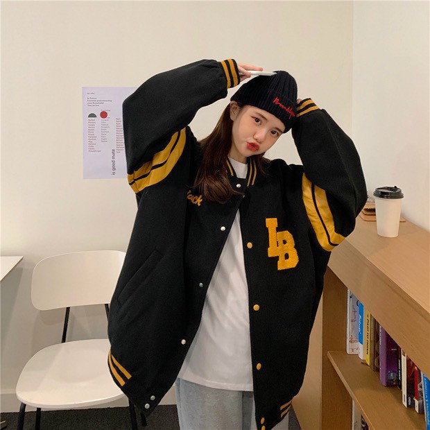 Áo Khoác Nỉ Bomber Phối Màu Unisex Nam Nữ Form Rộng Ulzzang NB02