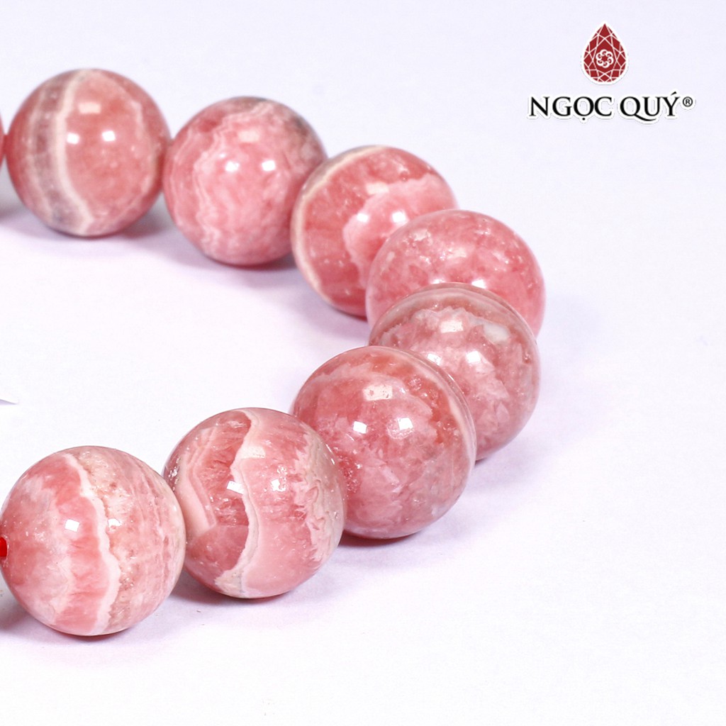 [Mã FARSBRT51 giảm 20k đơn từ 0Đ] Vòng đá đào hoa rhodochrosite - Ngọc Quý