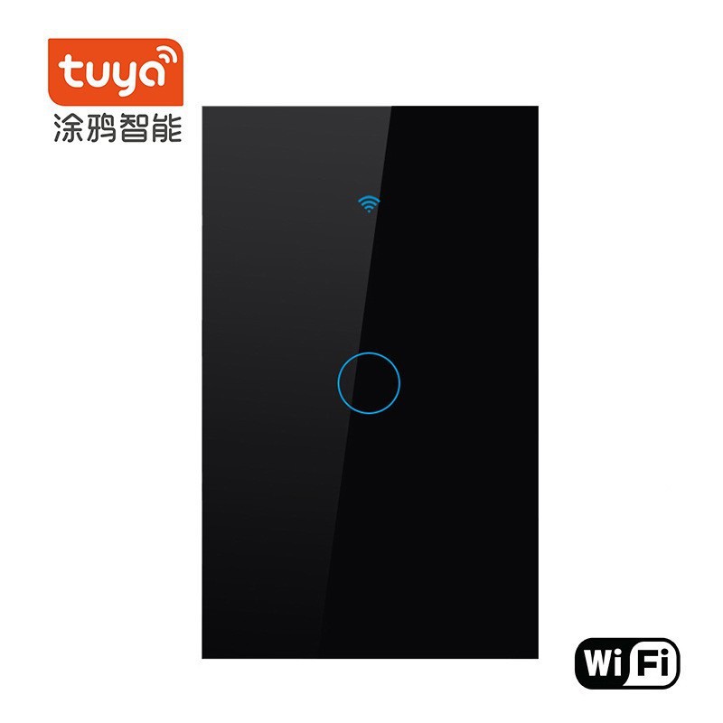 Công Tắc Wifi Cảm Ứng TUYA 1CH, ctắc điện thông minh âm tường hình chữ nhật chuẩn US [1 Nút]