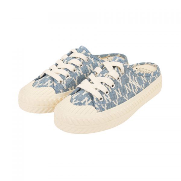 Giày Thể Thao Sneaker Nữ Nam MLB PlayBall Mule Mono Blue Denim - Dee Store VN