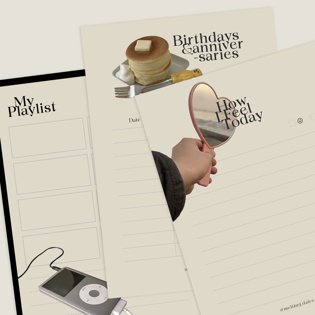 Daice ||  𝐢𝐭’𝐬 𝐭𝐢𝐦𝐞 𝐭𝐨 𝐰𝐫𝐢𝐭𝐞 𝐝𝐨𝐰𝐧 planner, paper note, checklist - tập giấy ghi chú, lập kế hoạch nhiều mẫu