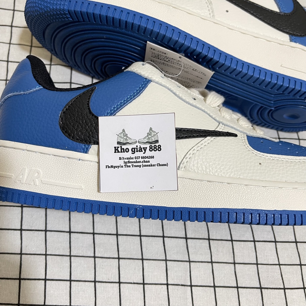 Giày AF1 Travis scott trắng xanh mới