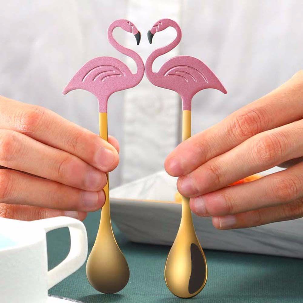 Muỗng Cà Phê Hình Chim Hồng Hạc Chất Lượng Cao