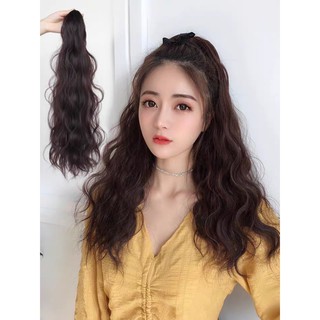 [ freeship, hàng loại 1, 60cm ] tóc giả nữ cột xù mì dài, tóc buộc hàn quốc (0022)