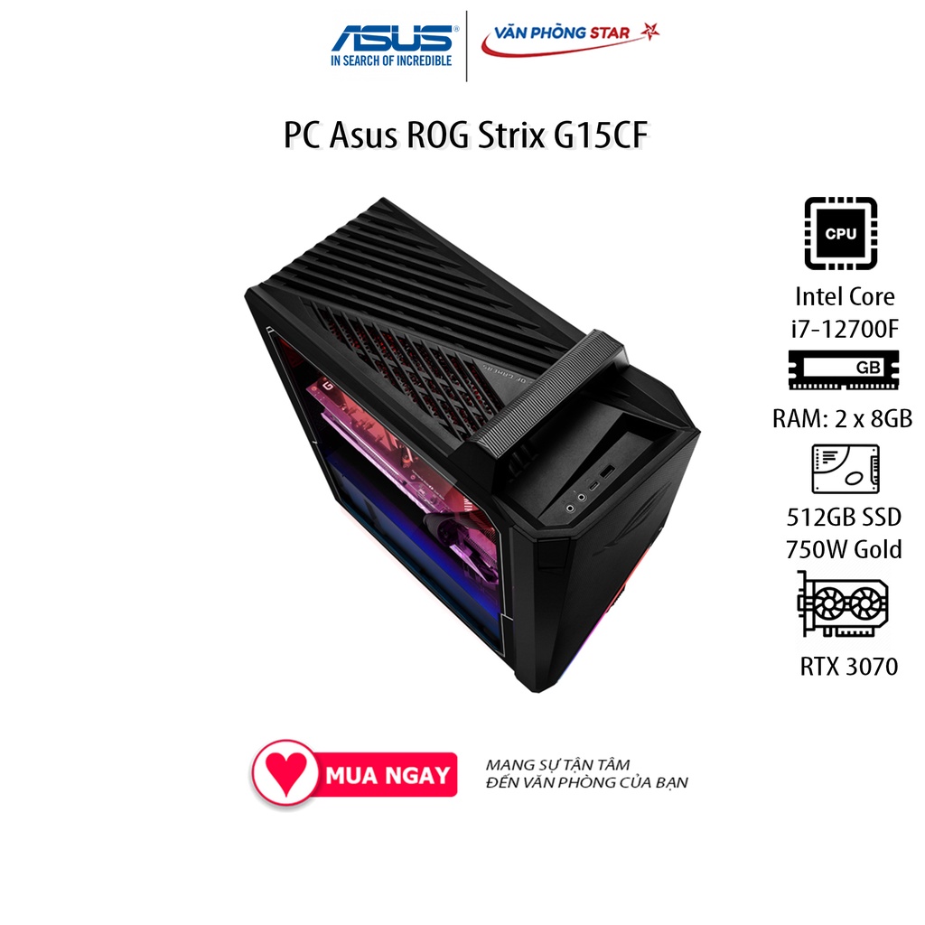 PC Asus ROG Strix G15CF (i7-12700F/16GB RAM/512GB SSD/RTX3070/WL+BT/Win 11) (G15CF-71270F110W)