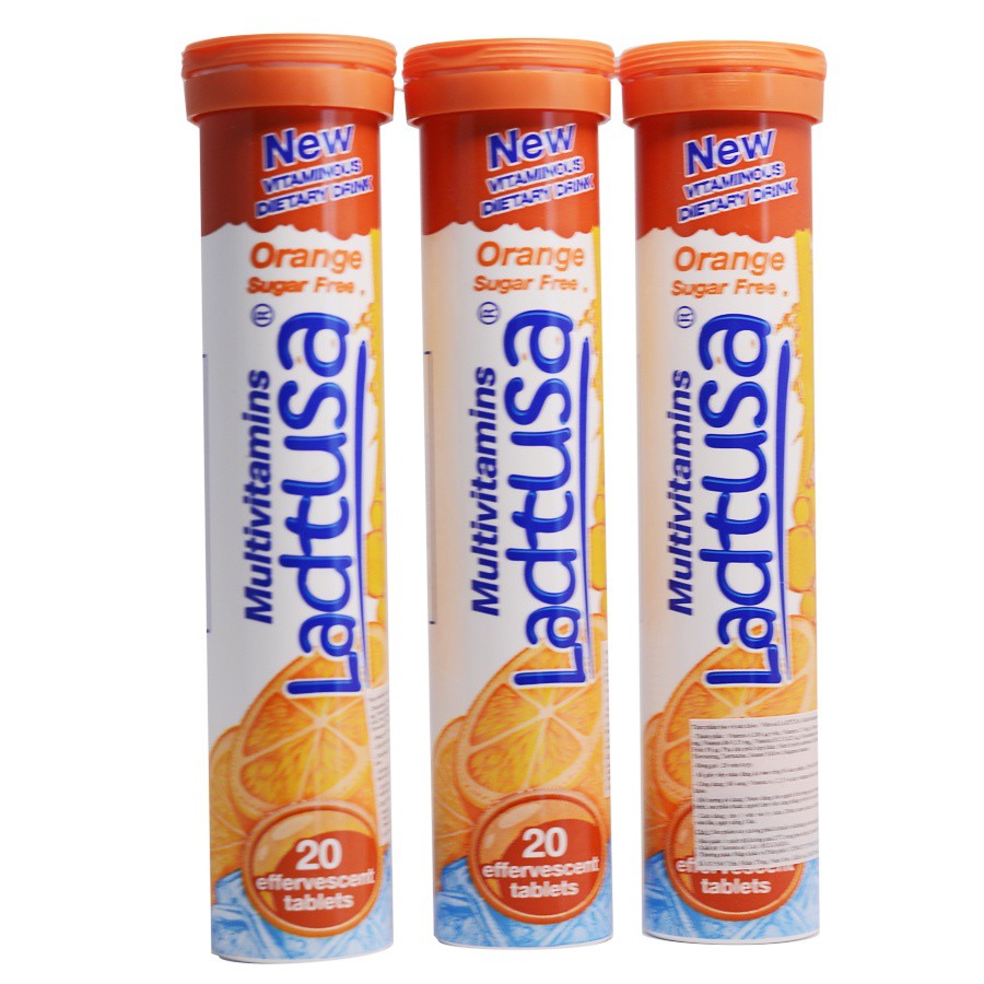 Viên C sủi Multivitamin Ladtusa Bungary bổ sung vitamin tăng cường thể lực - Tuyp 20 viên, date t2.2024