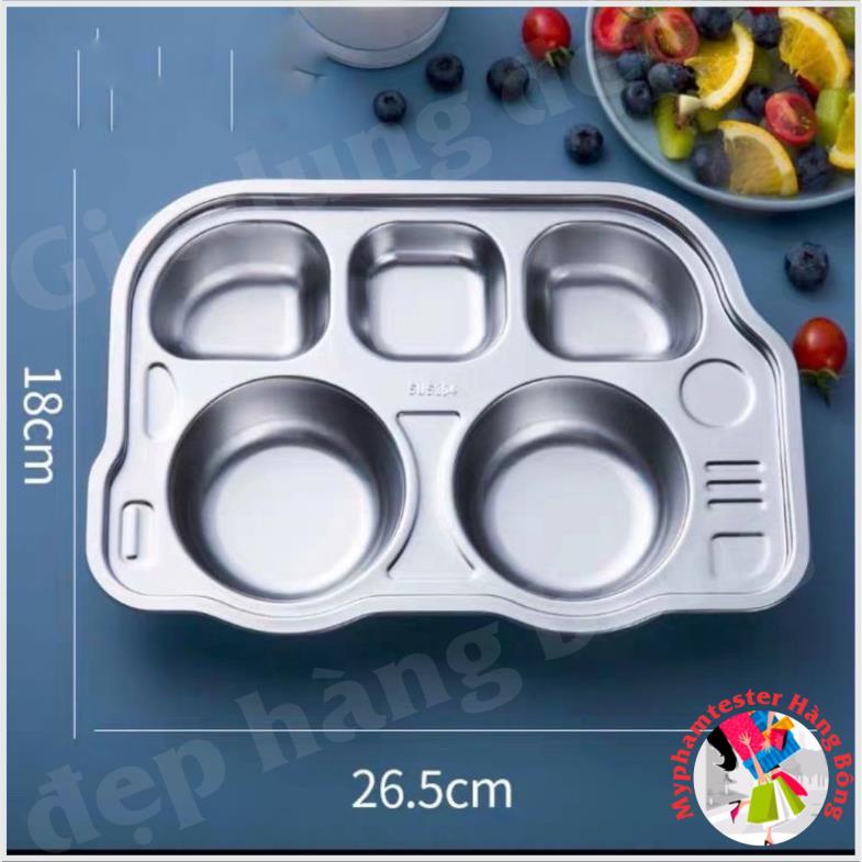 khay cơm,khay ăn dặm cho các bé inox 304 cao cấp 100%