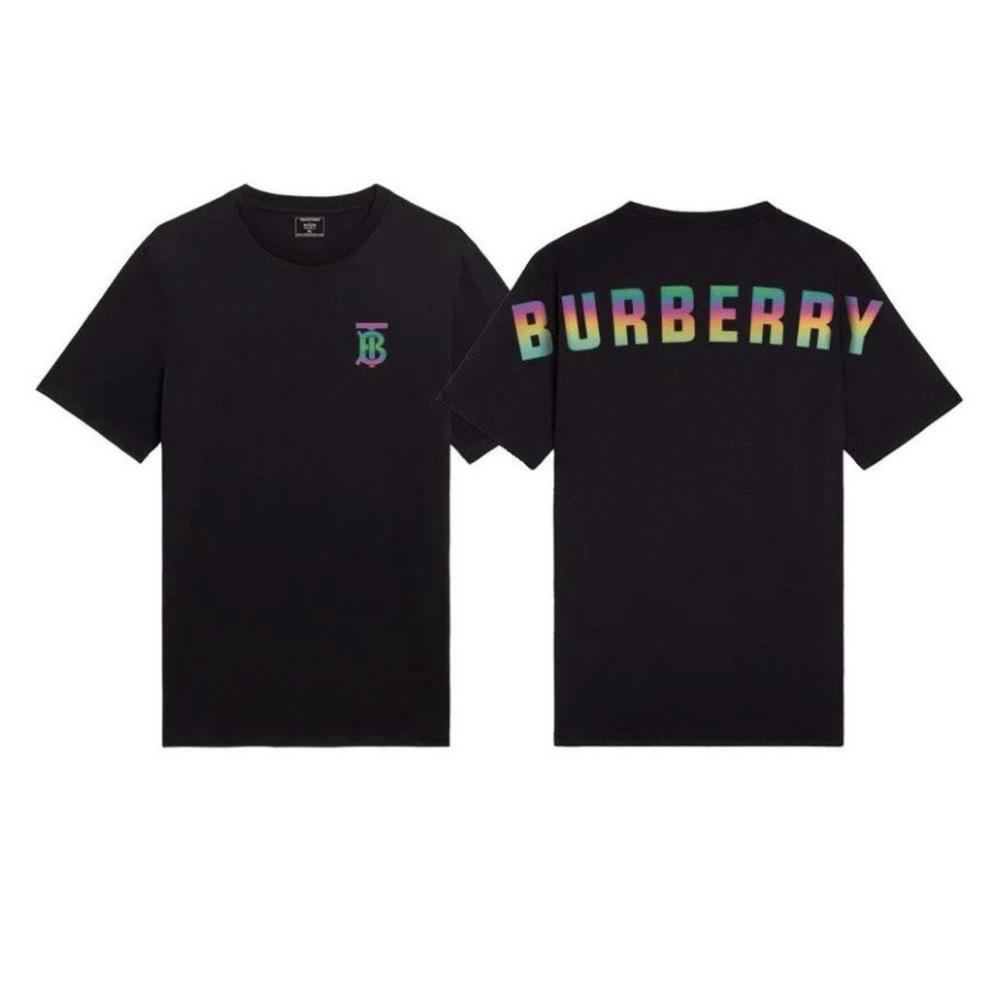 ÁO THUN NHŨ BẠCUNISEX IN CHỮ BURBERRY Áo phông cotton chất đẹp mát, áo unisex, áo phông trắng đen 👑