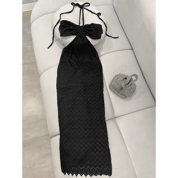 Đầm Maxxi 2 Dây Babidoll Đũi Hoa Nhí Trắng Fom Rộng