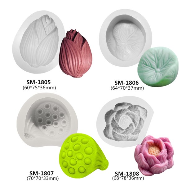 Khuôn Silicone Hoa Sen Set Bộ 4 Sen