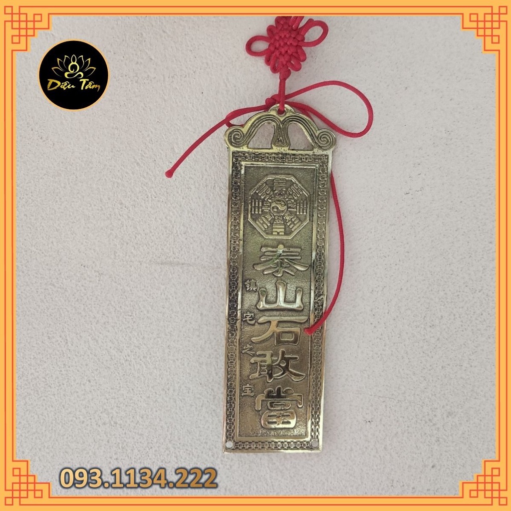Đồ phong thủy - Thẻ thái sơn thạch cảm đương phong thủy trấn trạch, hóa giải hướng xấu treo cửa
