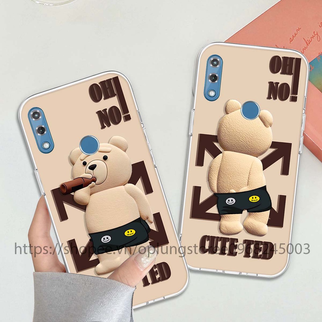 Ốp lưng Vsmart Active 1 / Active 1 Plus / Active 3 in hình 3D gấu cute cool ngầu giả nổi.