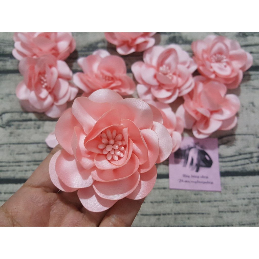 HOA PHI LỤA CÓ NHUỴ 7cm