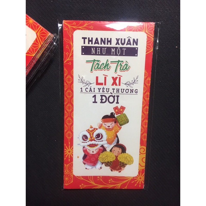 combo 10 bao lì xì thanh xuân như 1 tách trà