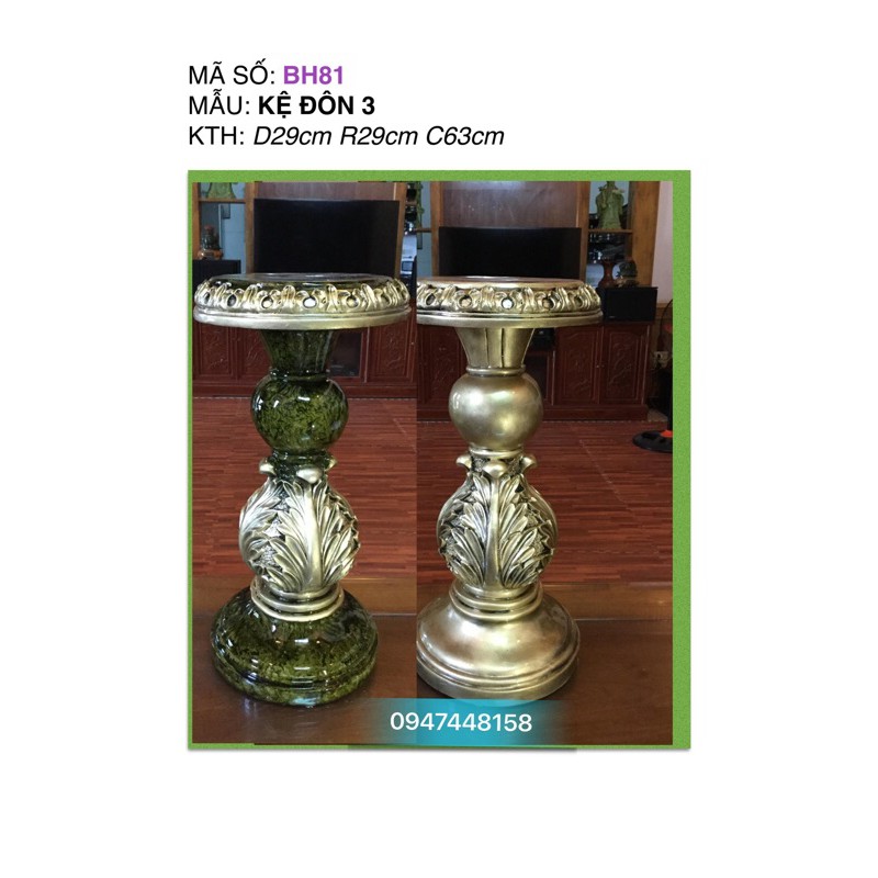 Bình hoa composite dáng kệ đôn số 3 cao 63cm
