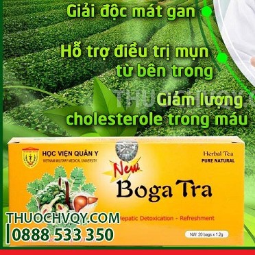 Trà Bổ Gan BOGA TRA, Thanh Nhiệt, Giải Độc, Mát Gan Của Học Viện Quân Y [bogatra]