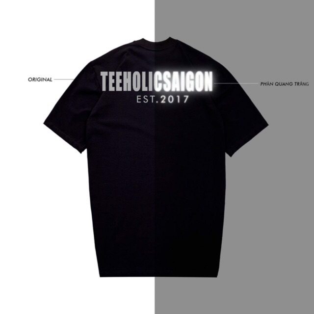 [TeeHolic] Áo Thun Unisex In Logo TeeHolic Sài Gòn - Màu đen trắng xanh neon tan tím