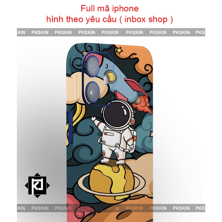 Miếng dán skin full viền iphone 12 , 12 pro ,12 pro max , 12 mini ,13 ,13 pro ,13 pro max ,iphone 13 mini in hình vũ trụ