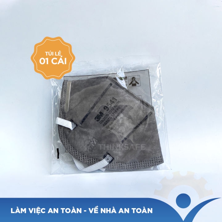 Khẩu trang phòng độc 3M 9541 kháng khuẩn, bụi mịn, lọc hơi hữu cơ, mùi Khẩu trang 3M chính hãng - THINKSAFE