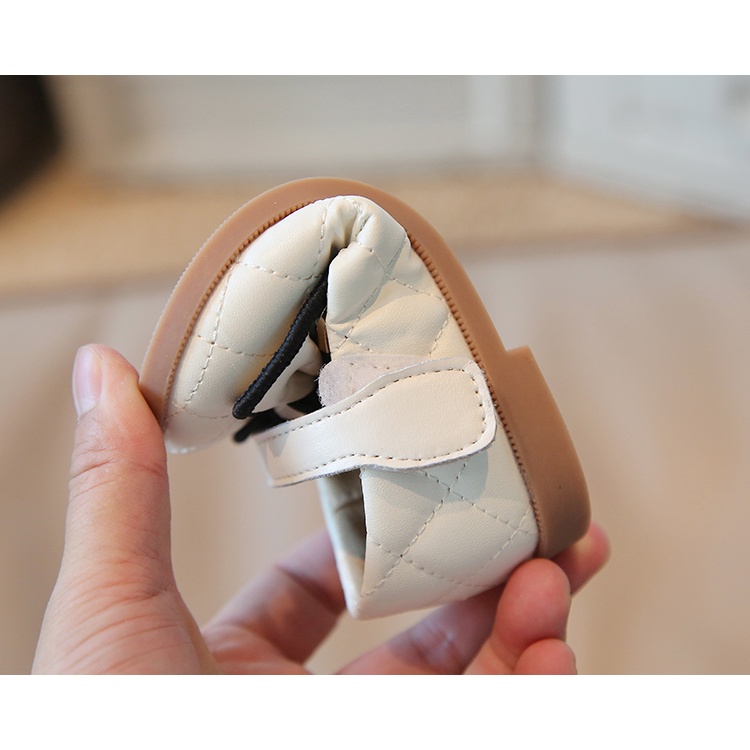 Giày Búp Bê Da Mềm Đế Bằng Chống Trượt Đính Nơ Phong Cách Hàn Quốc Cho Bé Gái 2-8 Tuổi