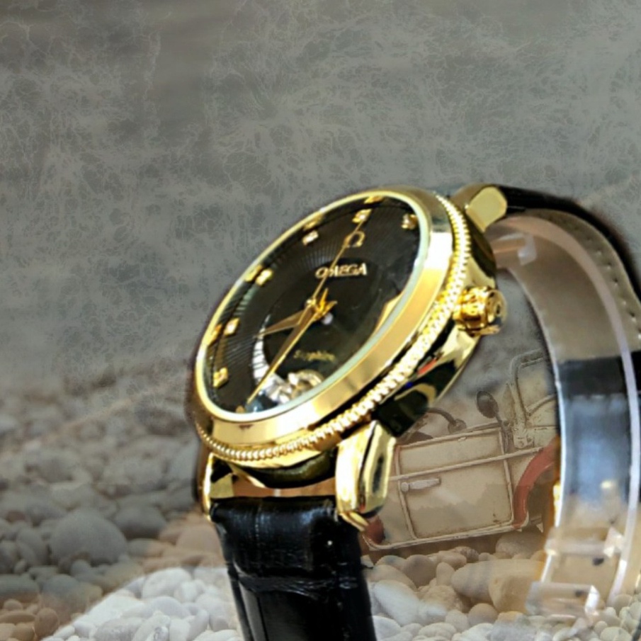 Đồng hồ nam dây da bò chống nước 5atm BH12th {omegas} giảm sốc | BigBuy360 - bigbuy360.vn