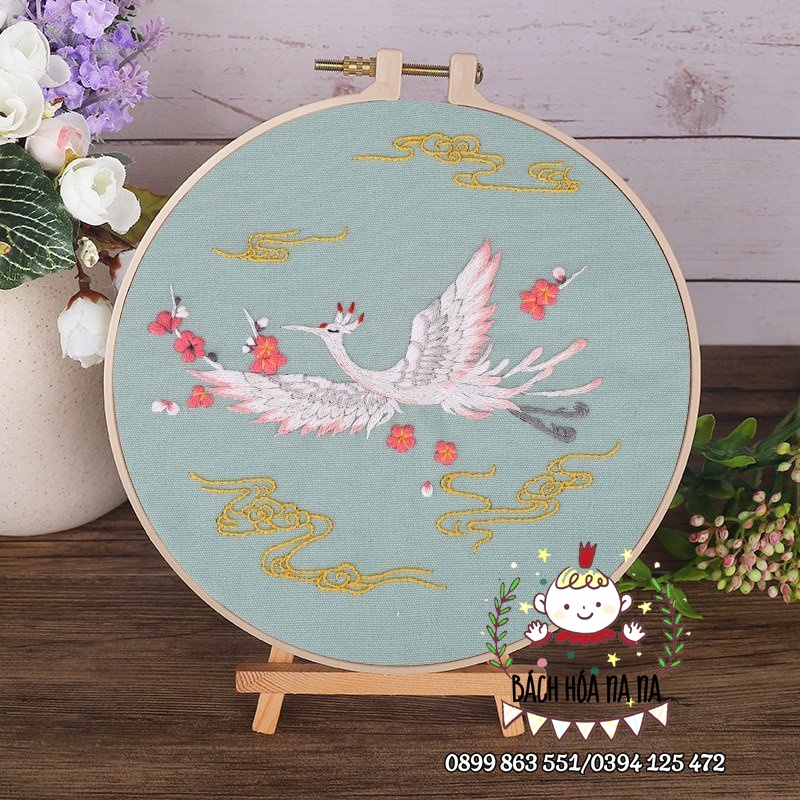 Bộ đồ nghề thêu DIY cho người mới bắt đầu/ KIT NGUYÊN LIỆU thêu Hoop TRANG TRÍ NỘI THẤT/ BÁCH HÓA NA NA
