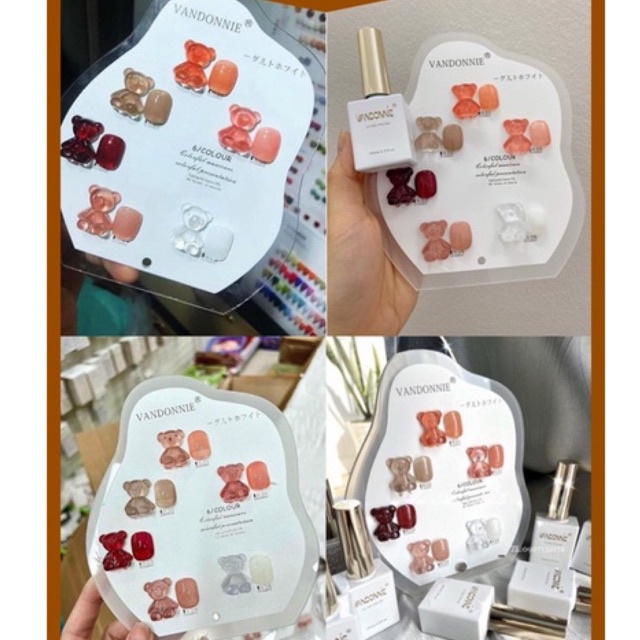 (HOT) Set 6 màu sơn thạch gấu siêu xinh