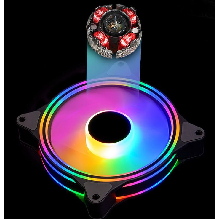Quạt Tản Nhiệt, Fan Case Coolmoon M1.1 Led RGB - Không Cần Hub