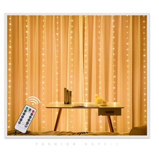 Đèn LED Rèm 3x3m, thả mành , thác nước làm đèn decor, đèn trang trí phòng ngủ , ban công