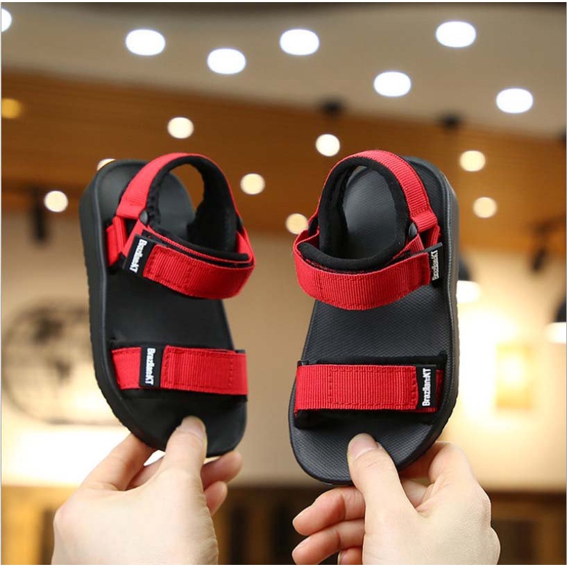 SANDAL BÉ TRAI, BÉ GÁI BRAZILIAN VẢI DÙ ĐẾ CAO SU CHỐNG TRƯỢT CHỐNG HÔI CHÂN, DÉP SANDAL CHO BÉ ĐI CHƠI ĐI HỌC DTE06