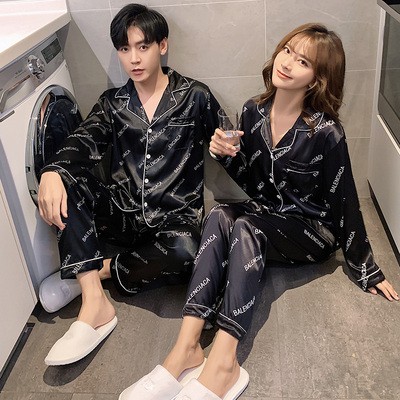 Đồ đôi pijama nam nữ lụa bóng cao cấp