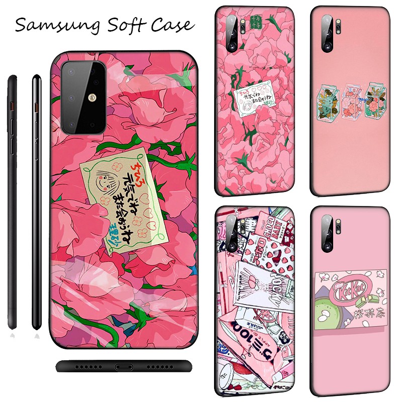 Ốp điện thoại màu hồng dễ thương kiểu Hàn Quốc Samsung Galaxy J2 J4 J5 J6 Plus J7 J8 Prime Core Pro J4+ J6+ J730 2018