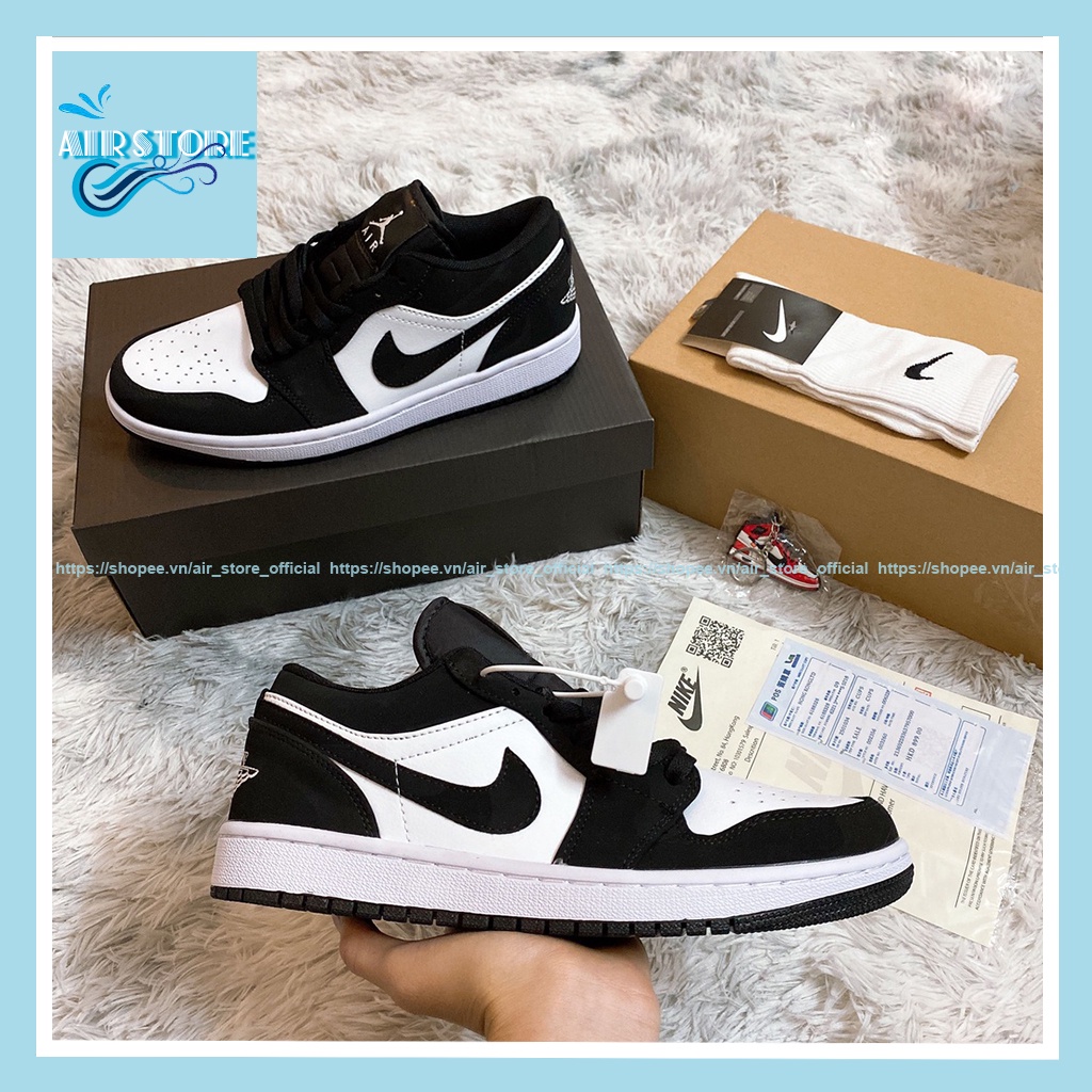 Giày Jordan Cổ Thấp Thể Thao Nam Nữ, Giày JD1 Low Panda Đen Trắng Hàng Đẹp Full Box Tặng Kèm Phụ Kiện | BigBuy360 - bigbuy360.vn