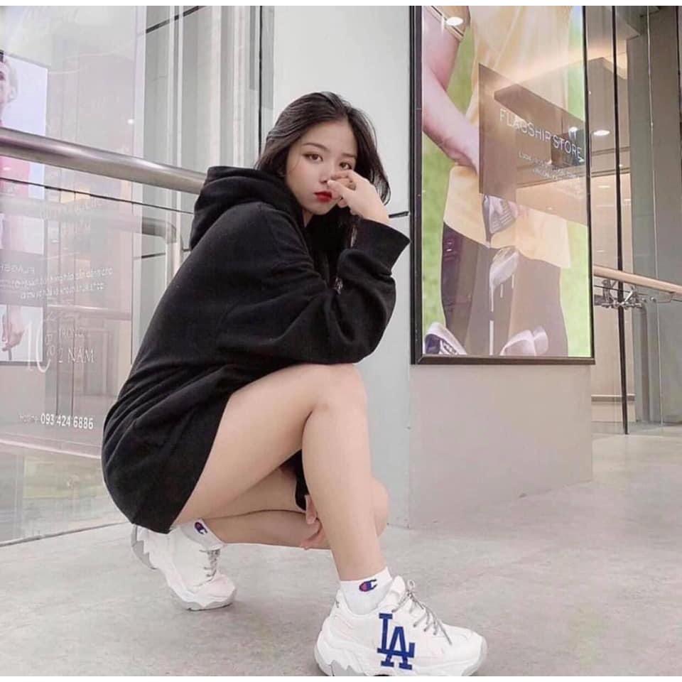 Giày Sneaker Mlb LA,Giày Thể Thao LA Da Bò Đế Tách Cao Siêu Hot Siêu Xinh Full Size