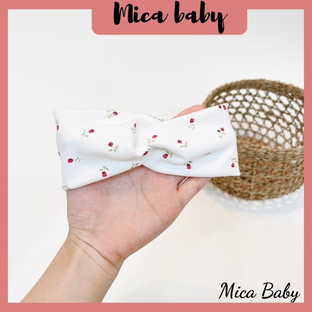 Băng đô mềm mại thoáng khí bản xoắn buộc cuộn dễ thương cho bé Mica baby BD03