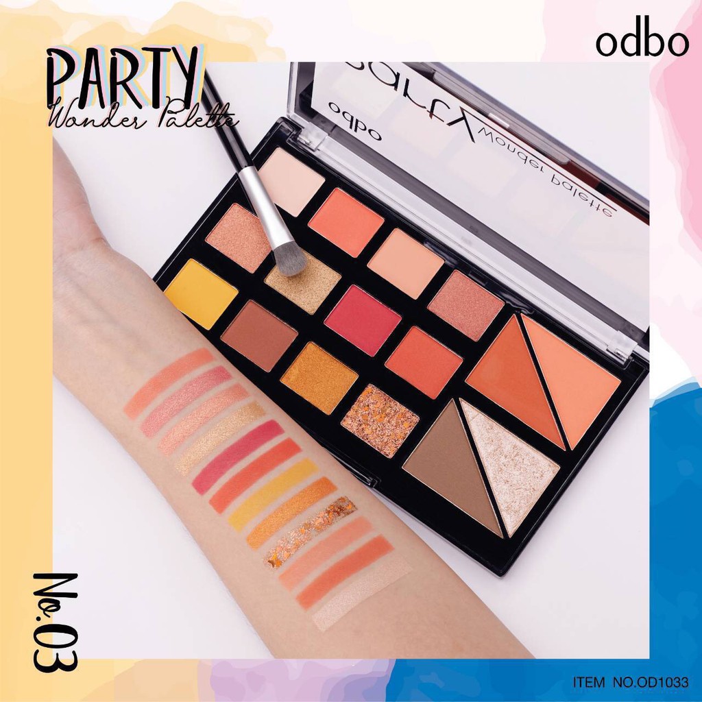 bảng phấn mắt 12 Màu ODBO OD1033 Odbo Party Wonder Palette Siêu Tiện Dụng