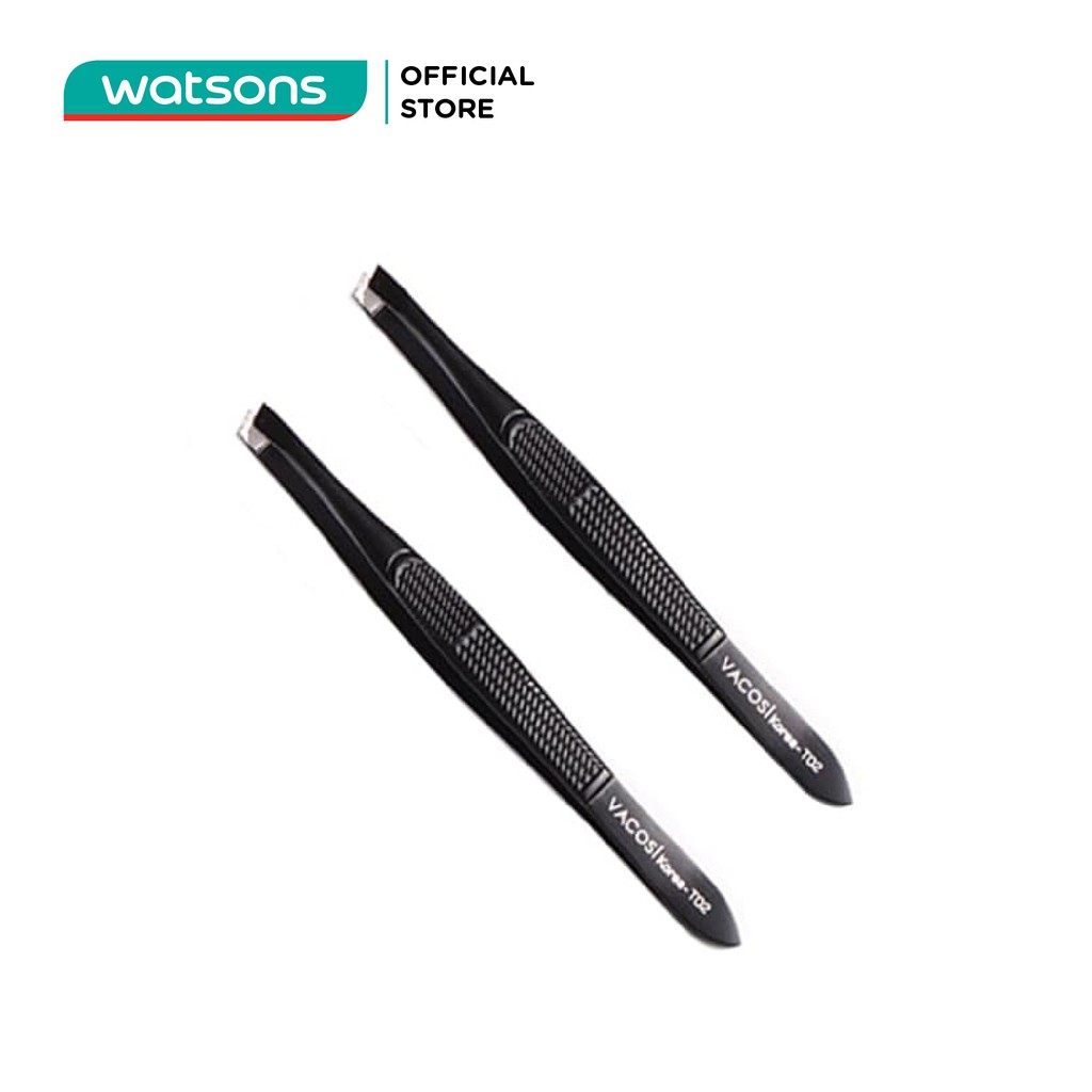 Nhíp Vacosi Natural Studio Slanted Tweezers Đầu Dẹt