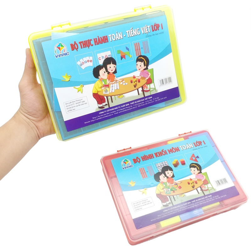 Bộ 2 Hộp Thực Hành Toán Và Tiếng Việt Lớp 1